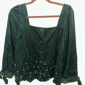 Madewell Dark Green Corduroy Shirt